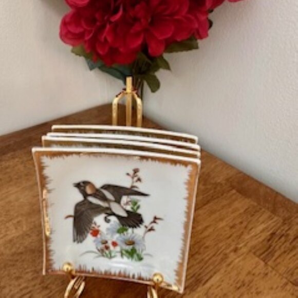 Vintage Bradley Exclusives Bird Coasters/Plates – Set of 4 - Picture 8 of 10